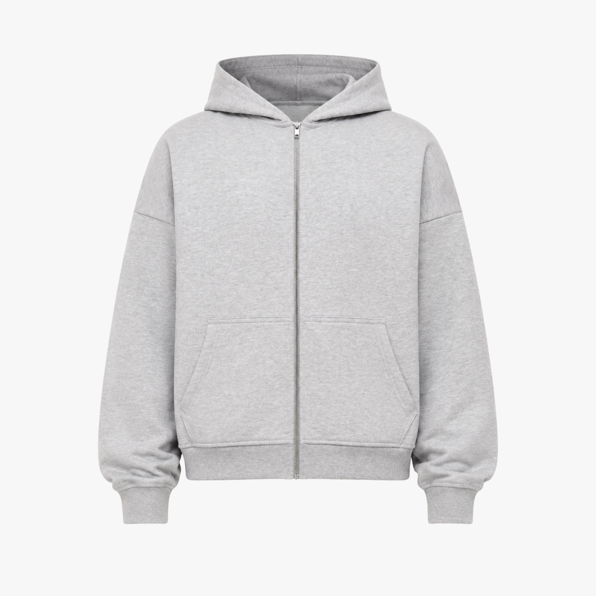 COZY ZIPPED HOODIE - GREY